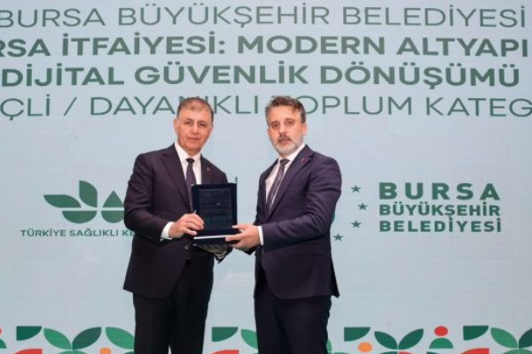 Bursa itfaiyesinin dijital dönüşüm projesine ödül